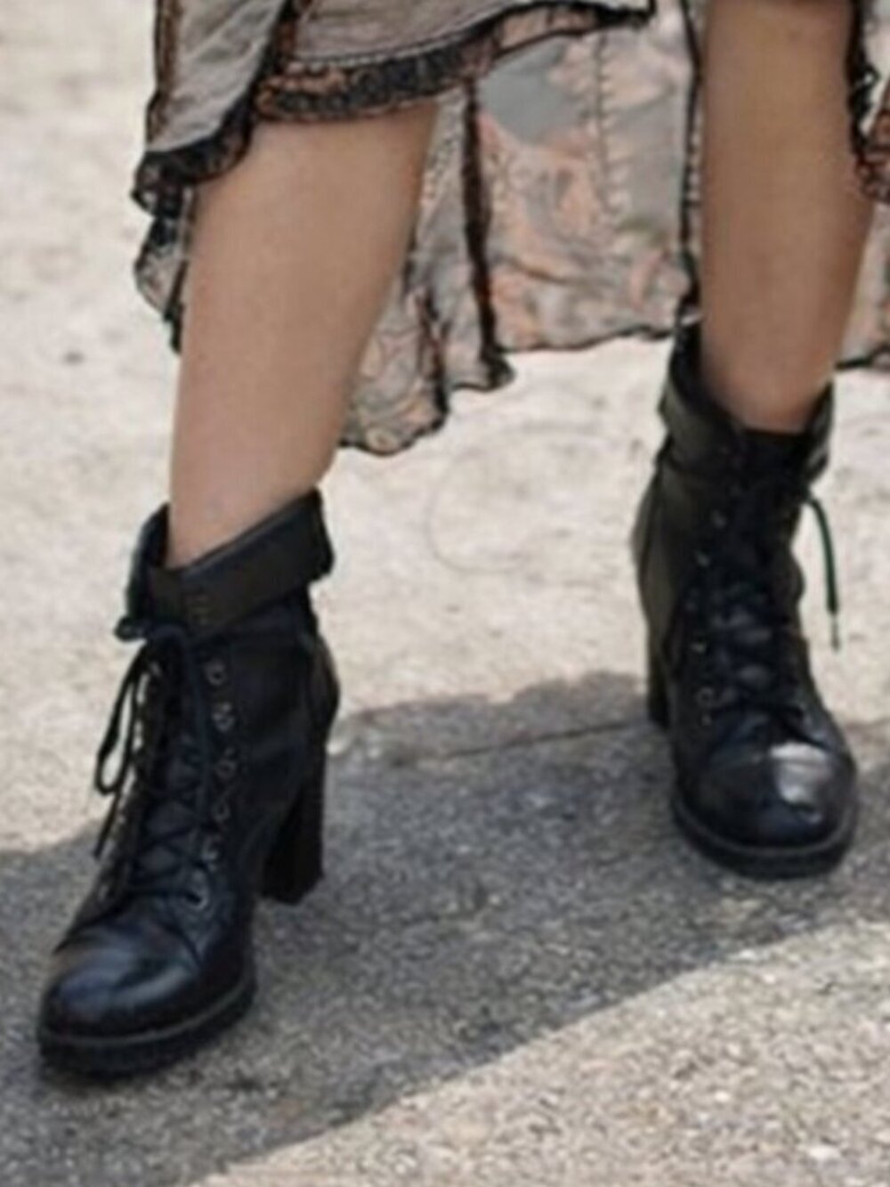 Jil Sander Black Leather Suede Inlay Lace Up Heel Ankle Boot Size 37 (US 7)
